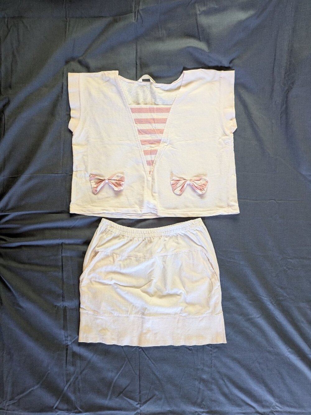 Light Pink Top and Mini Skirt Dress Set